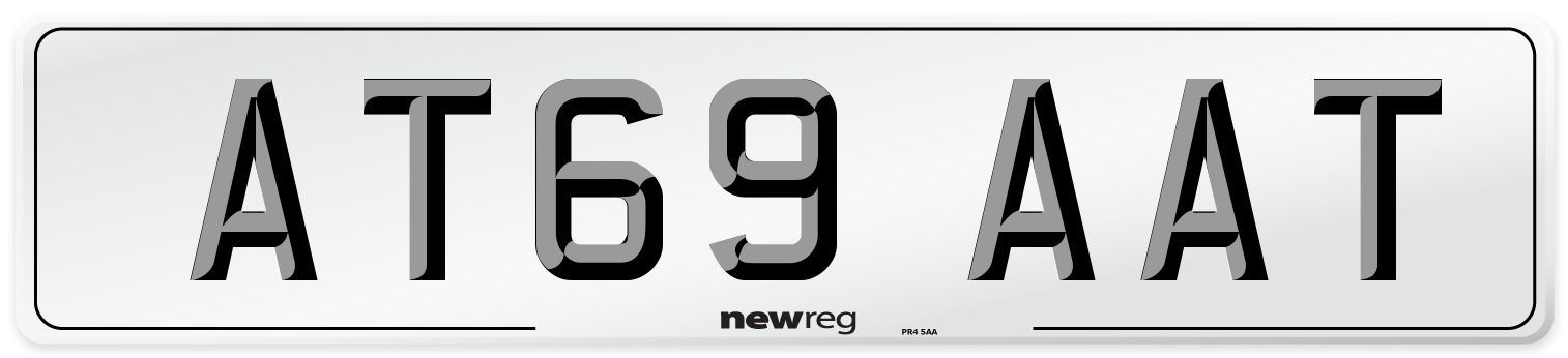 AT69 AAT Number Plate from New Reg